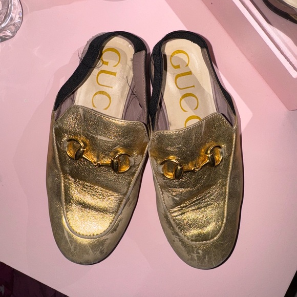 Gucci Gold Women's Loafers